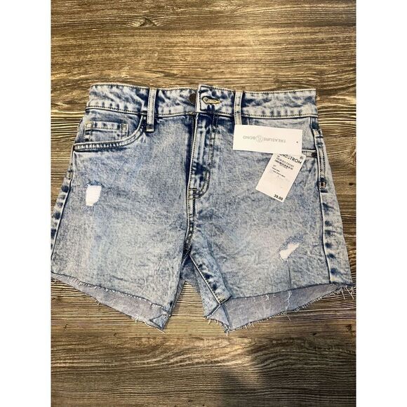 Treasure Bond High Waist Boyfriend Cutoff Denim Shorts Vintage Size 14. NWT. 7 - Picture 1 of 8